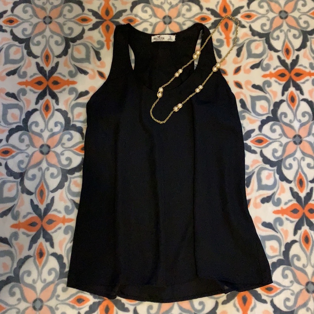 Hollister Black Semi-Sheer Top